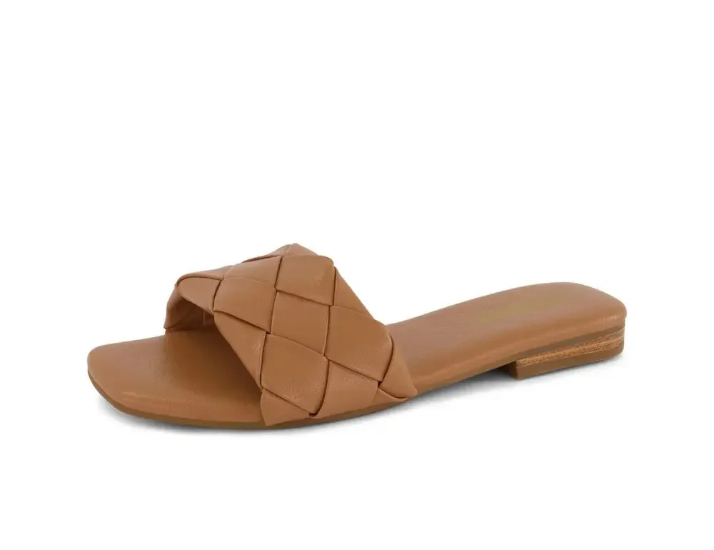 Cushionaire Franca woven one band sandal size 7 1/2